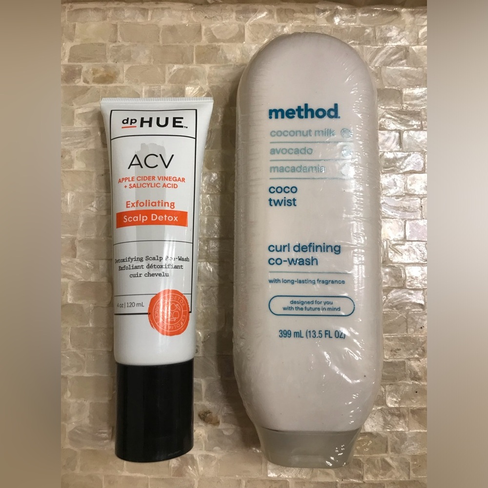 NWT ACV dpHUE Exfoliating Scalp Detox & Method Coco Twist Curl Defining Co-Wash